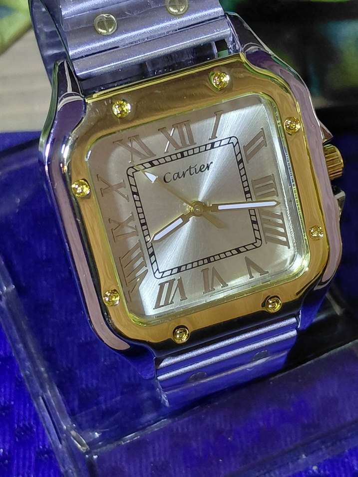 Cartier Altın Renkli Erkek Kol Saati - Görsel 3