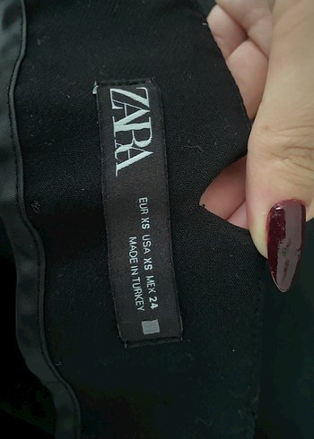 Zara Düğmeli Siyah Kadın Kumaş Pantolon