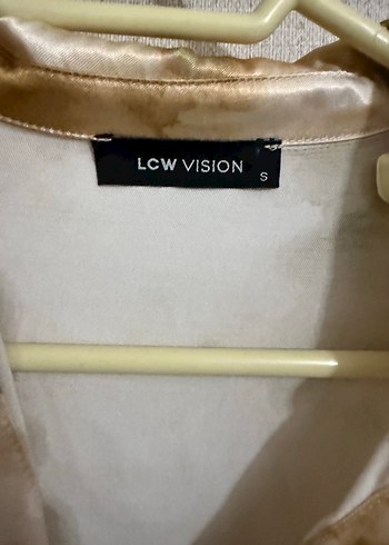 Bej Parlak Batik Desenli İpek Gömlek - Görsel 2