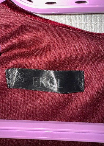 Bordo Piliseli V Yaka Midi Kadın Elbise - Görsel 2