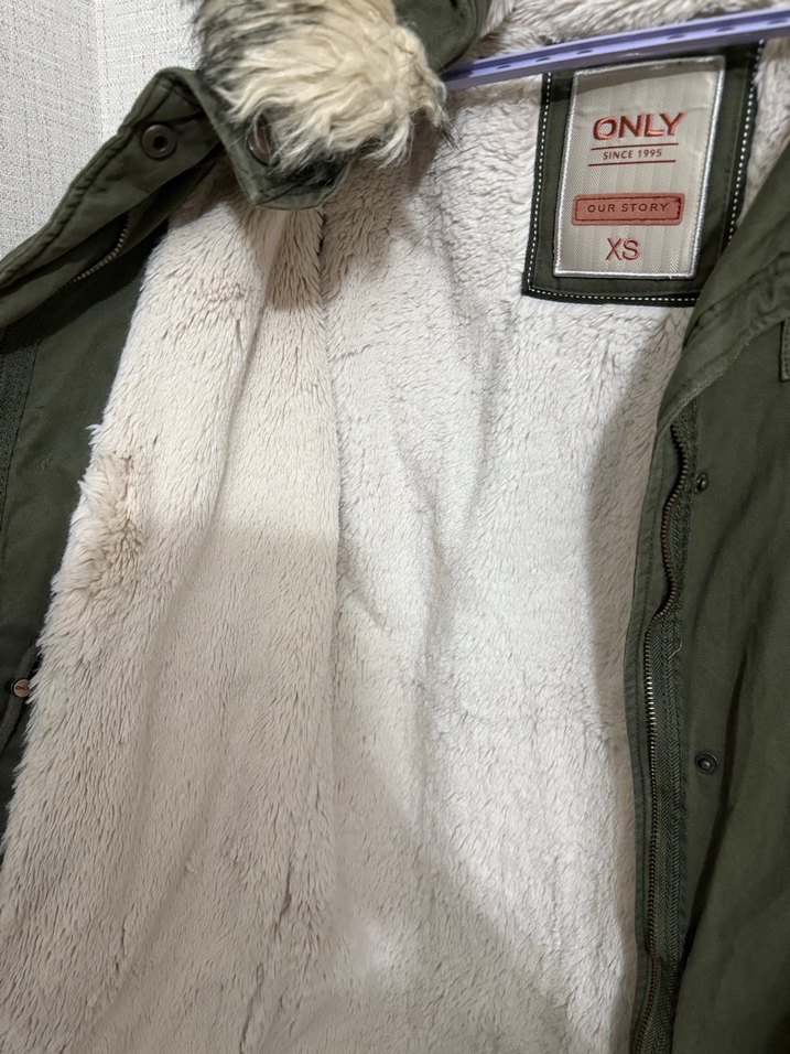 Gri Kürklü Kadın Midi Mont - Görsel 3