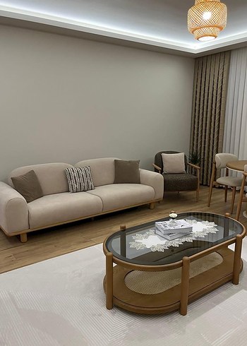 Ikea Bej Renkli Modern Oturma Odası