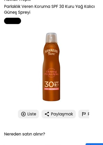 Hawaiian Tropic SPF 30 Parlaklık Sağlayan Güneş Spreyi - Görsel 9