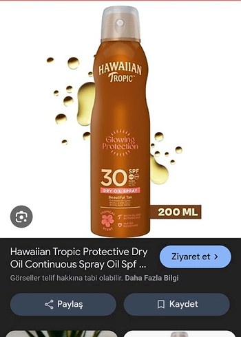 Hawaiian Tropic SPF 30 Parlaklık Sağlayan Güneş Spreyi - Görsel 7