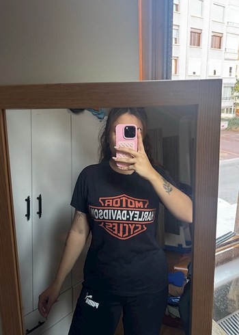 Siyah Baskılı Rock Punk Tişört