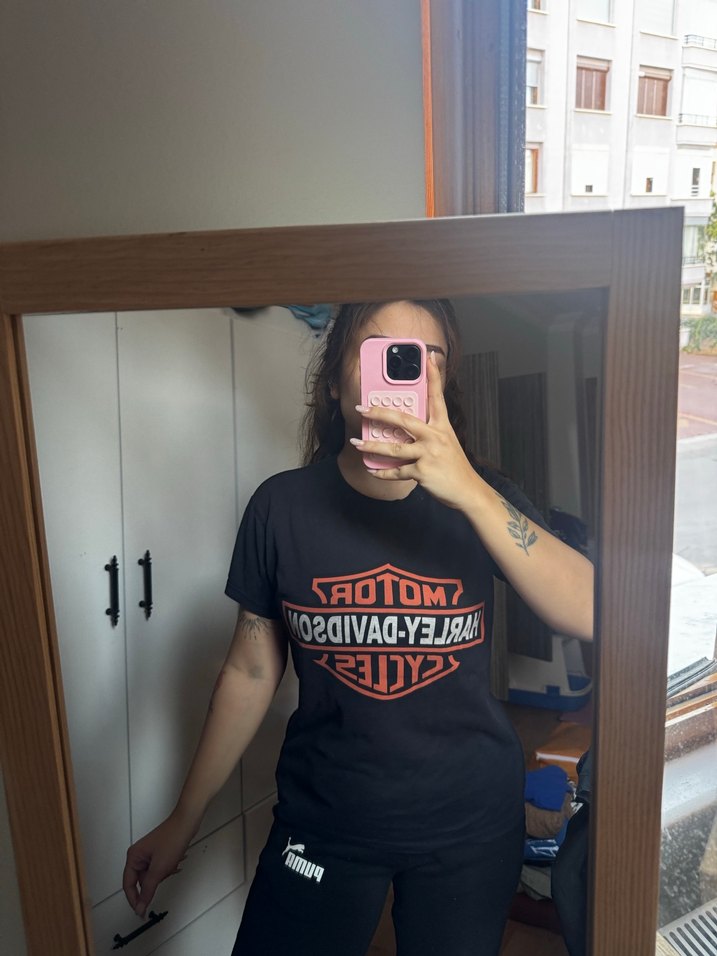 Siyah Baskılı Rock Punk Tişört - Görsel 2