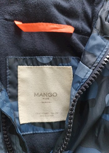 12-13 Yaş Beden lacivert Renk Kapüşonlu Kamuflaj Desenli Erkek Çocuk Rüzgarlık MANGO 12-13 Yaş