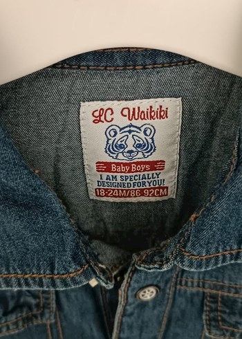 18-24 Ay Beden mavi Renk Erkek Çocuk Mavi Denim Gömlek LCW