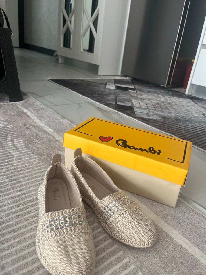 Bej Örgü Kadın  Espadril - Görsel 4