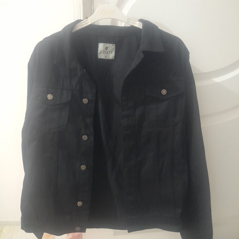 Siyah Düğmeli erkek Denim Ceket - Görsel 2