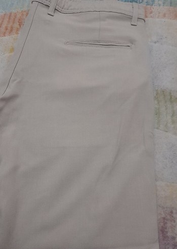 Bej Düğmeli Erkek Rahat Kesim Pantolon - Görsel 2