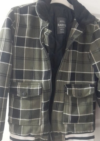 Gri Ekose Düğmeli Erkek Ceket - Görsel 2