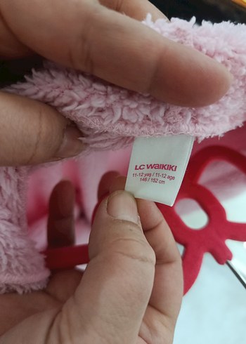 Kız Çocuk Pembe Peluş Sabahlık - Görsel 4