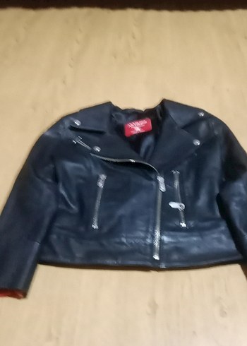 Diğer Siyah Kadın Deri Biker Ceket