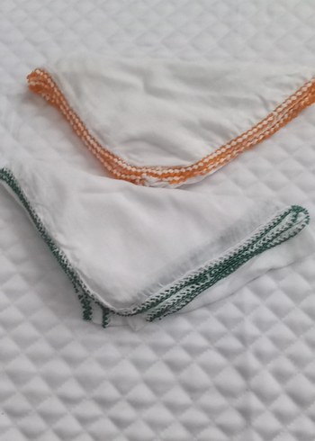 Renkli bayan tülbent boncuk oyalı - Görsel 2