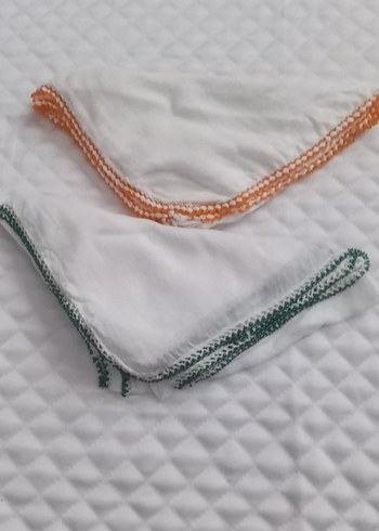 Renkli bayan tülbent boncuk oyalı - Görsel 3