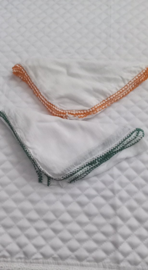 Renkli  bayan tülbent boncuk oyalı - Görsel 3