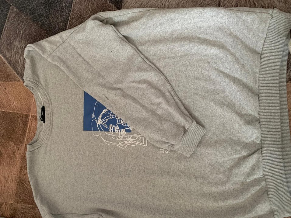 Gri Baskılı Hamile Tişörtü, Kısa Kollu, Salaş - Görsel 3