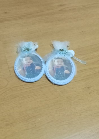 Nakışlı Pastel Mavi Bebek Önlüğü - Görsel 2