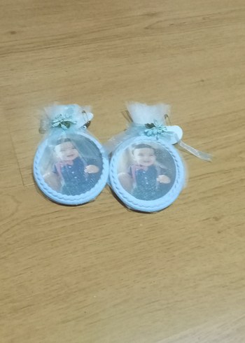 Nakışlı Pastel Mavi Bebek Önlüğü - Görsel 3