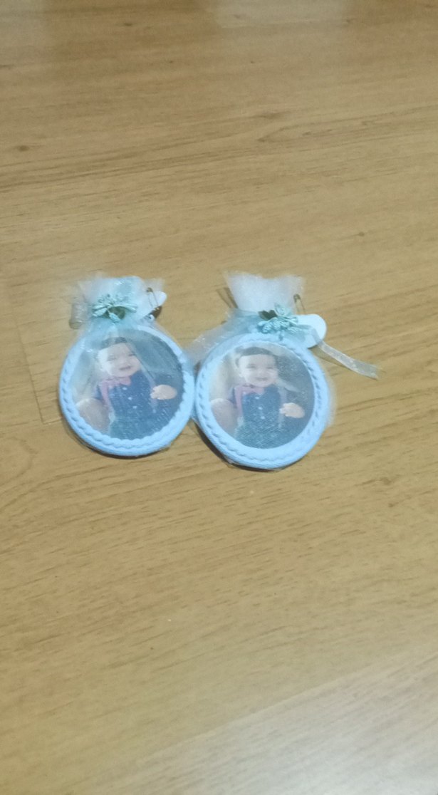 Nakışlı Pastel Mavi Bebek Önlüğü - Görsel 3