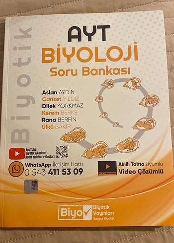 AYT Biyoloji Soru Bankası Video Çözümlü
