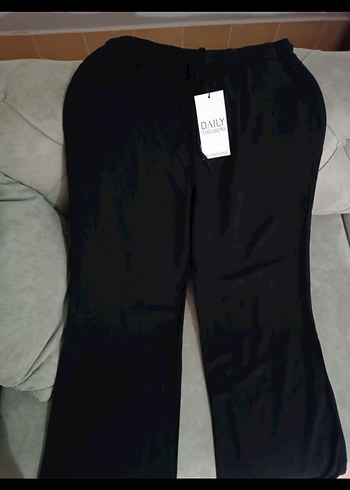 xl Beden Stradivarius Siyah Bol Kesim Keten Pantolon (etiketli)