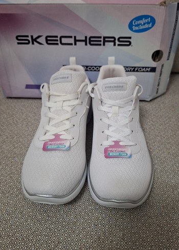 Beyaz Skechers Kadın Spor Ayakkabı - Görsel 6