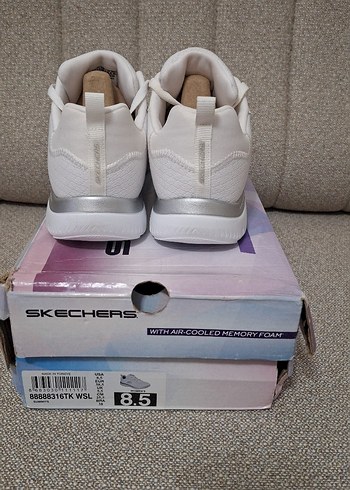 Beyaz Skechers Kadın Spor Ayakkabı - Görsel 7