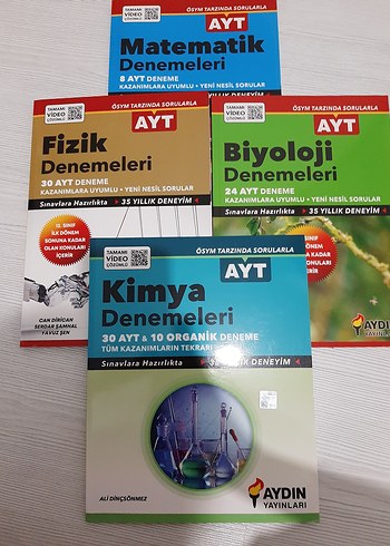 AYT Matematik, Fizik, Biyoloji, Kimya Denemeleri Seti