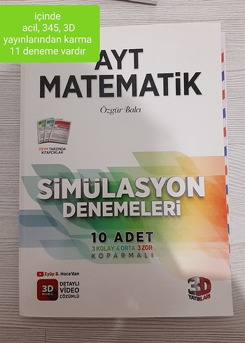 Beden AYT Matematik Denemeleri