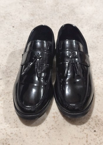 Erkek çocuk siyah suni deri kundura - Görsel 3