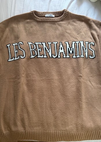 Les Benjamins Kahverengi Bisiklet Yaka Triko Kazak
