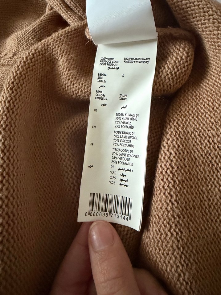 LES BENJAMINS Kahverengi Bisiklet Yaka Triko Kazak — görsel 3/5