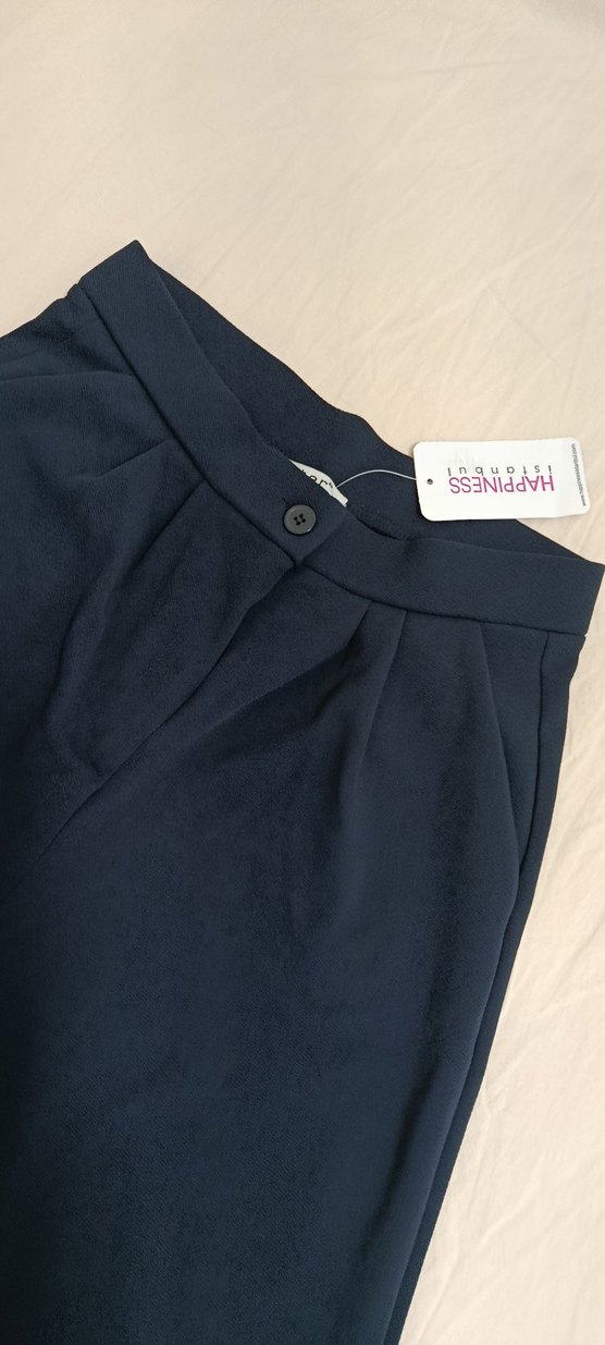 Kadın Lacivert Palazzo Pantolon - Görsel 2