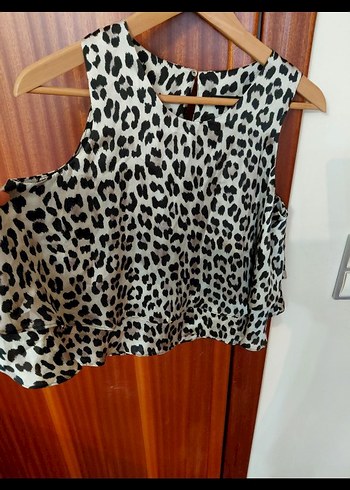 ZARA LEOPAR SATEN BLUZ - Görsel 4