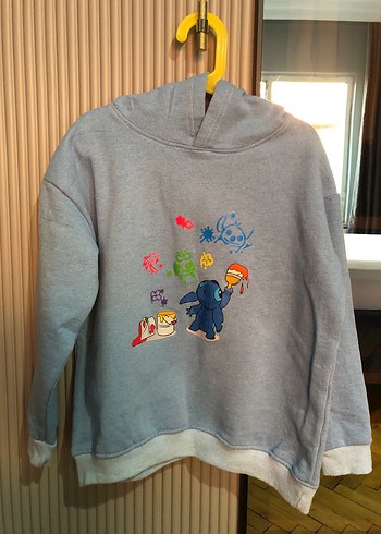 Kapüşonlu mavi kız çocuk Sweatshirt