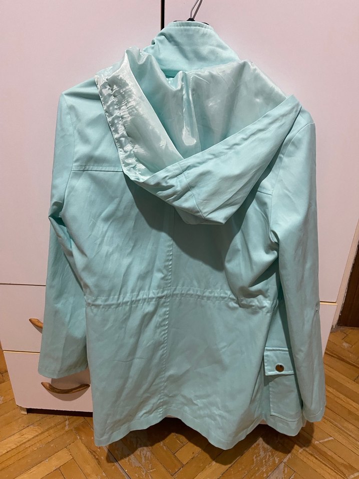 Batik Turkuaz Midi Yağmurluk/Trençkot - Görsel 2