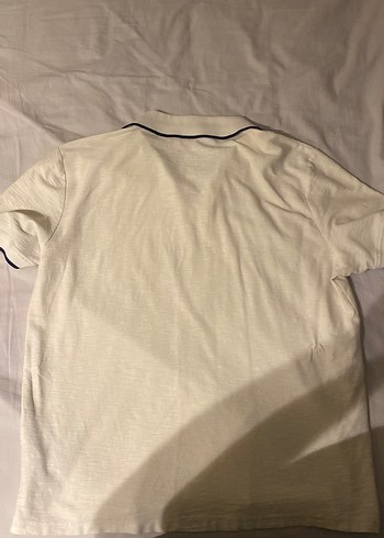 Krem Renkli Cepli Polo Yaka Tişört - Görsel 5