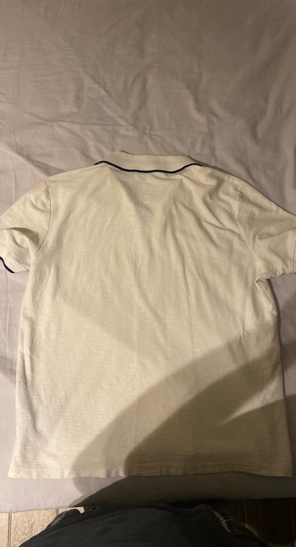 Krem Renkli Cepli Polo Yaka Tişört - Görsel 5