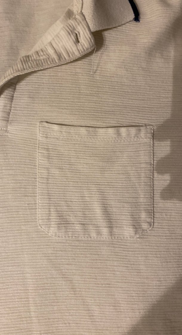 Krem Renkli Cepli Polo Yaka Tişört - Görsel 2