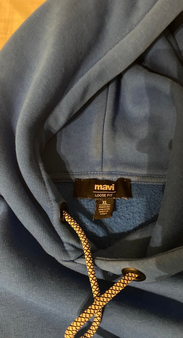 Mavi M28 Baskılı Kapüşonlu Sweatshirt XL Beden - Görsel 3
