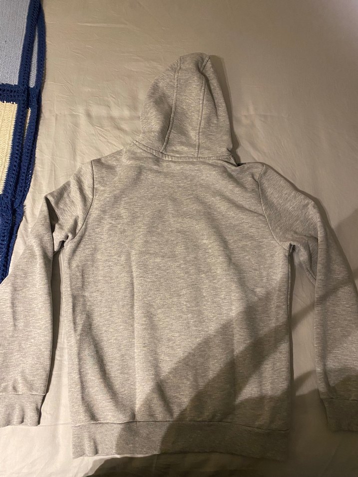 Gri Baskılı Kapüşonlu Sweatshirt  M Beden  Oversize Stil - Görsel 2