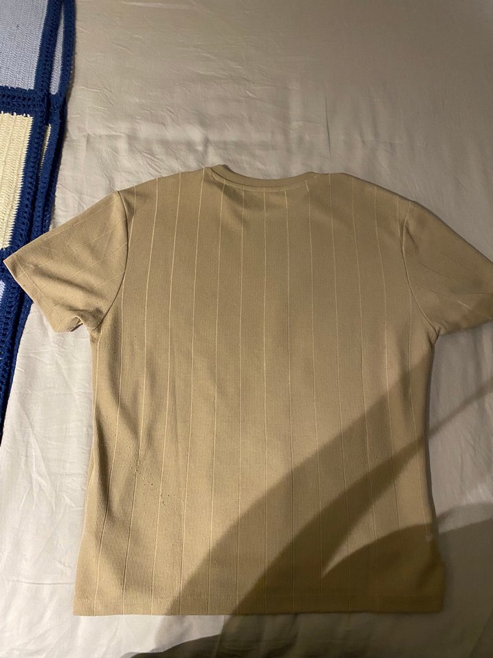 Bej Basic Fitilli Tişört  L Beden - Görsel 2