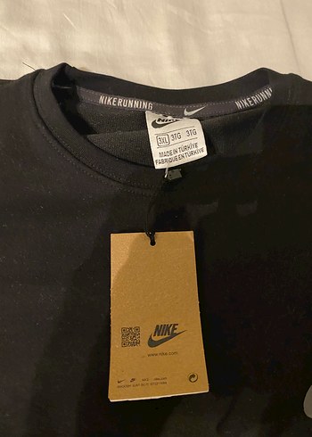 Nike Siyah Logolu Sweatshirt  XL Beden - Görsel 2