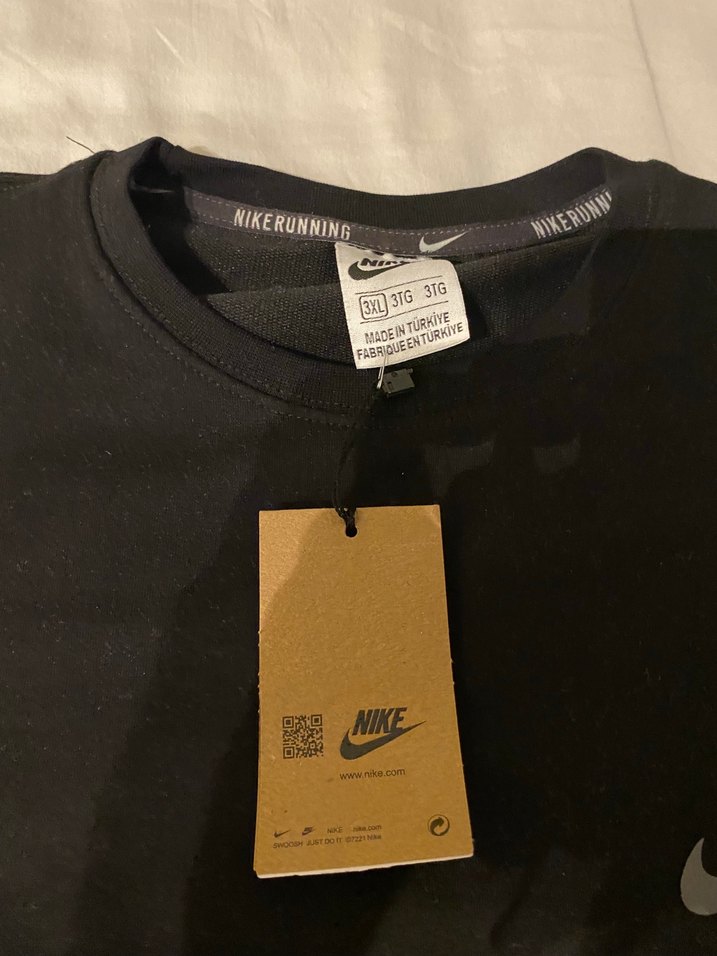 Nike Siyah Logolu Sweatshirt  XL Beden - Görsel 2