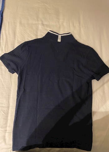 Lacivert Fermuarlı Polo Tişört  M Beden  Şık - Görsel 3