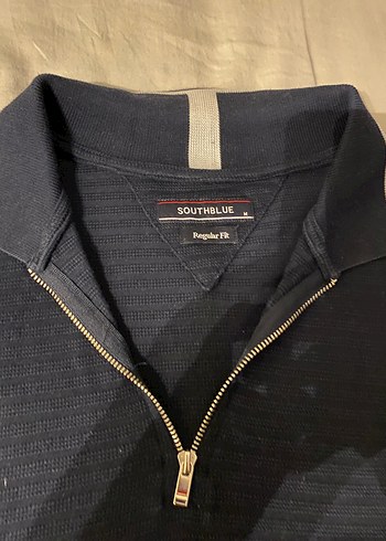 Lacivert Fermuarlı Polo Tişört  M Beden  Şık - Görsel 2