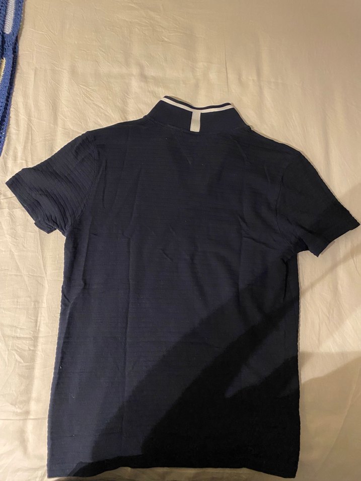 Lacivert Fermuarlı Polo Tişört  M Beden  Şık - Görsel 3