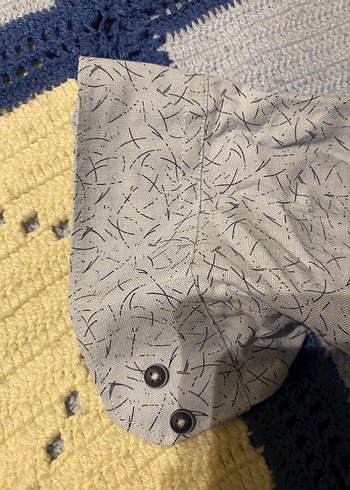 Açık Mavi Desenli Gömlek  XXL Beden  Günlük/Smart Casual - Görsel 4